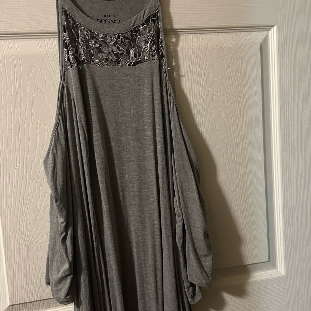Torrid Gray Lace Detail Women's Dress